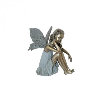 Sitting Fairy  -  Legs up.  -  15 x 13 x 12 cm