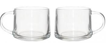 Glass Coffee Mugs  -  Set/2  -  300 ml