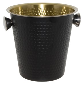 Black/Gold Wine Bucket  -  4 Lt  -  21 x 22 cm