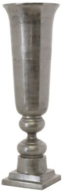 Alu Trumpet Vase  -  Raw Silver  -  85 cm