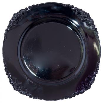 Tosca Shiny Black Underplate  -  33 cm