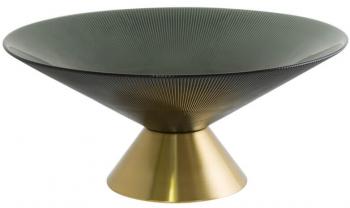 Picardy Grey/Gold  Ftd. Bowl  -  36 x 36 x 16 cm
