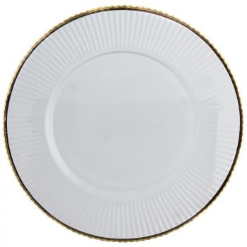 Diva Charger Plate  -  Gold Rim  -  33 cm