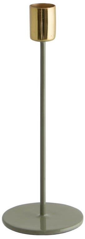 Miguel Green/Gold Candleholder  -  20 cm