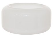 White Flat Candleholder  -  8 x 16 cm
