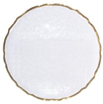 Atelier Charger  -  Clear/Gold Rim  -  33 cm
