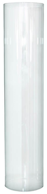 Glass Sleeve for candles  -  38 x 8 cm