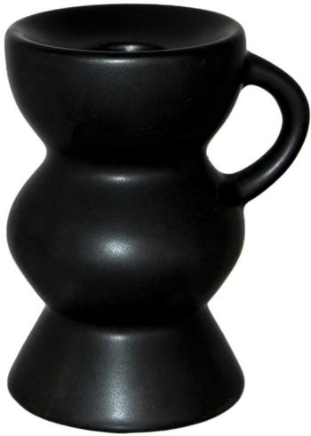 Black Handled Candleholder  -  10 cm