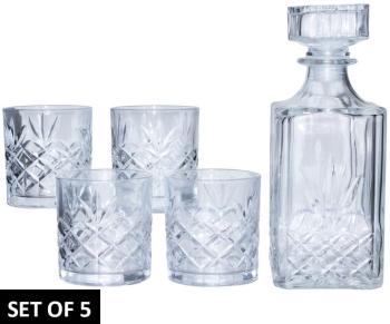 5 Piece Whisky Set  (Decanter /4 glasses)