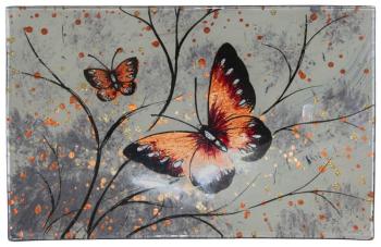 Butterfly Rect Plate  -  23 x 15 cm