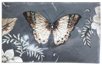 Butterfly Square Plate  -  25 x 25 cm