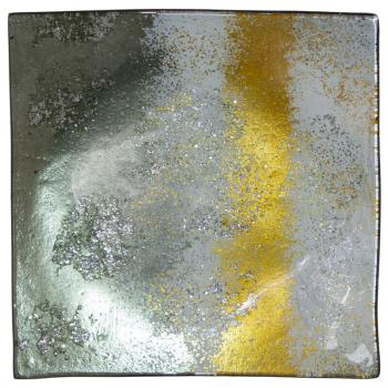 Silver/Gold Metalic Plate  -  19 x 19 cm