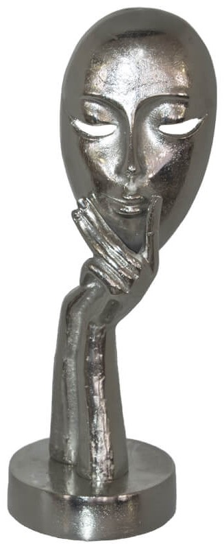 Thinking Rosa  -  10 x 10 x 29 cm  -  Raw Silver