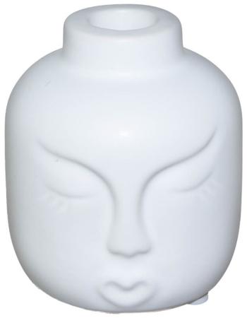 White Face Candleholder  -  9 cm
