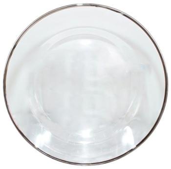 Solito Charger Plate  -  Silver Rim  -  33 cm