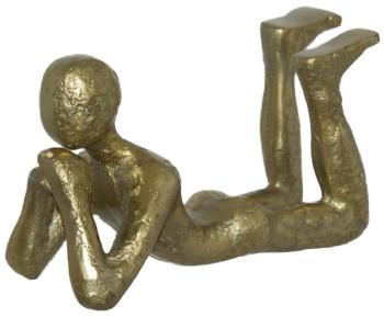 Gold Thinking Figurine  -  20 x 9 x 11 cm