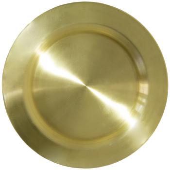 Gold Steel Charger Plate  -  32 cm