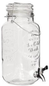 Dispense Square Jar with Lid/Tap  -  4 Lt.