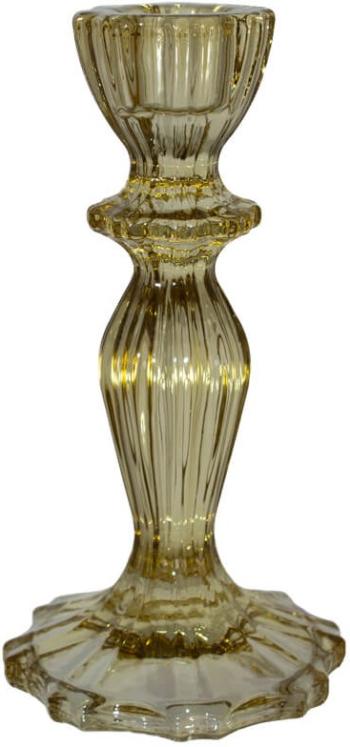 Taya Candle Holder  -  Amber  -  16 cm