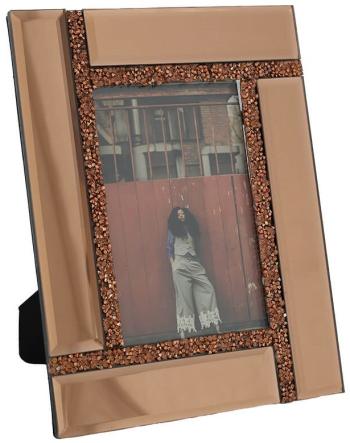 Bronze Photo Frame  - Diamond Stripe