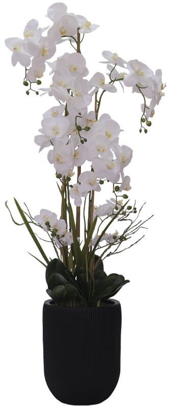 Real Touch White Orchid/Pot  -  150 cm