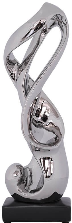 Silver Abstract Sculpture  - 42 cm