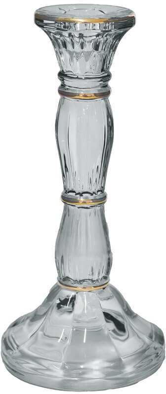 Gold Rim Candle Holder  -  21 cm