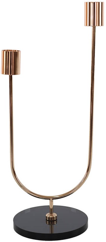 Gold Crystal Twin Candleholder  -  30 cm