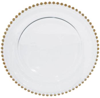 Dakota Charger  -  Gold Pearls  -  32 cm