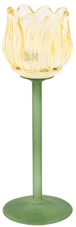 Yellow Tulip Candle Holder  -  22 cm