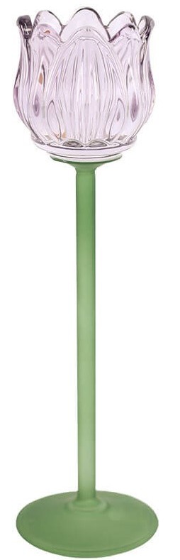 Purple Tulip Candle Holder  -  27 cm