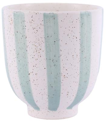 Blue Stripe/Speckled Pot  - 15 cm