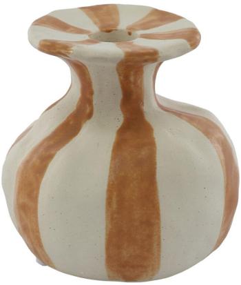 Caramel Stripe Candle Holder  -  10 cm